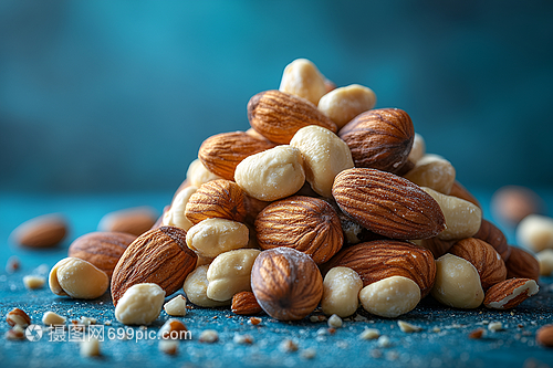 坚果堆叠 健康零食的艺术与营养新高度