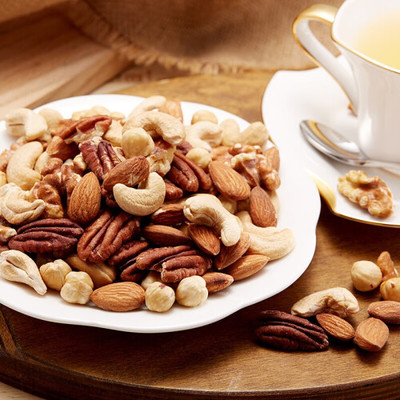 【北京上海当日发】中粮时怡尖果霸桶什锦果仁 960g金色罐装，原味高纤每日坚果优选